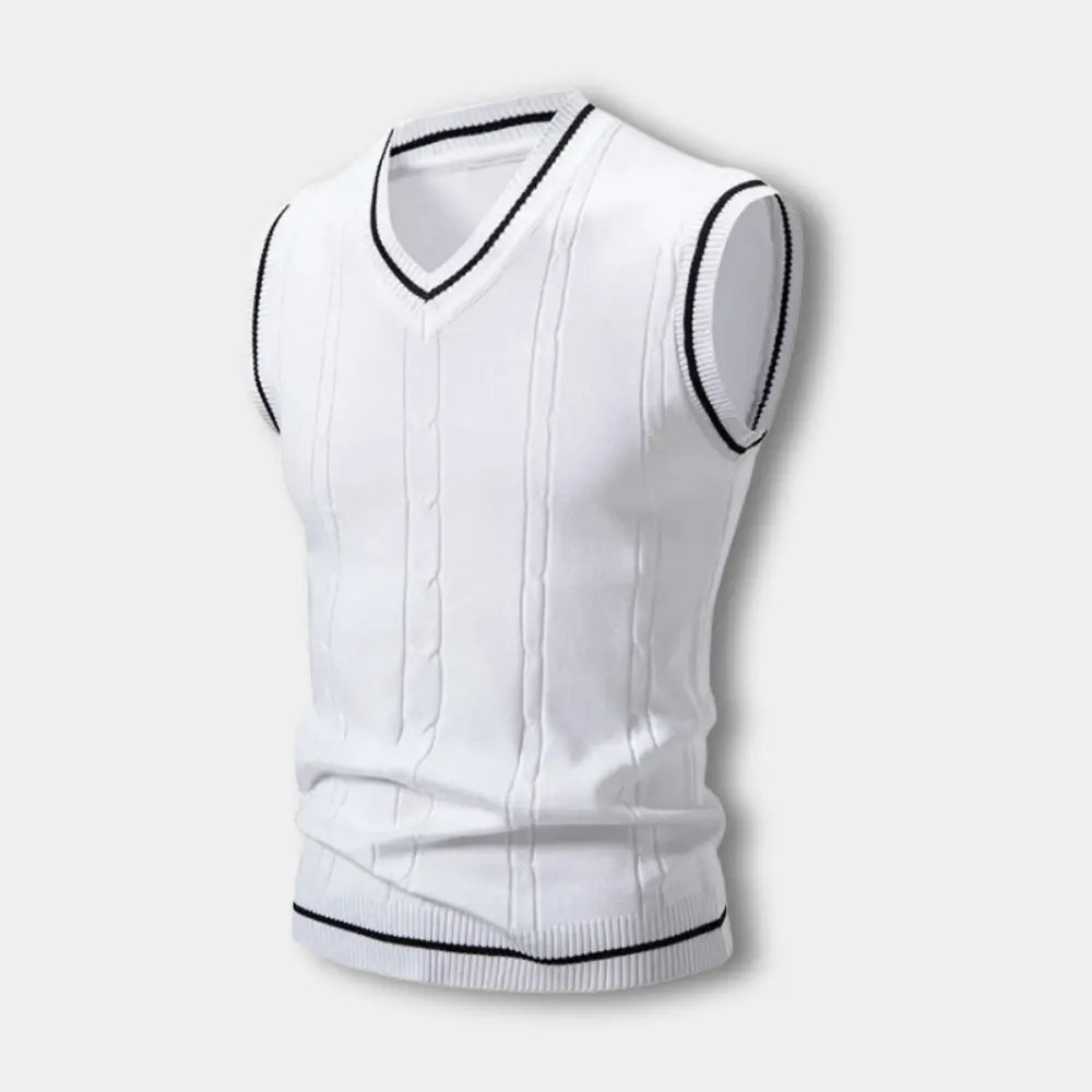 Pull sans manches à col contrasté pour Homme – Troy