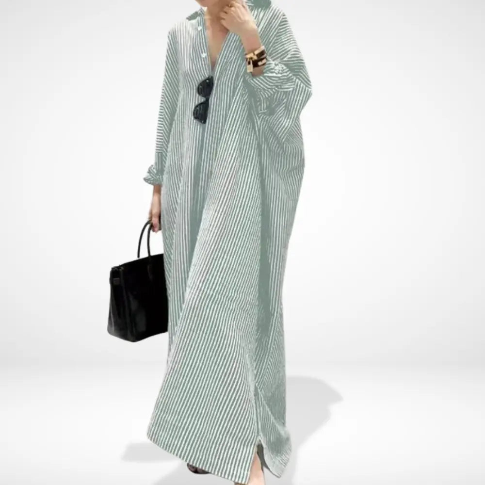 Robe longue à rayures amples et fluides pour Femmes – Claire