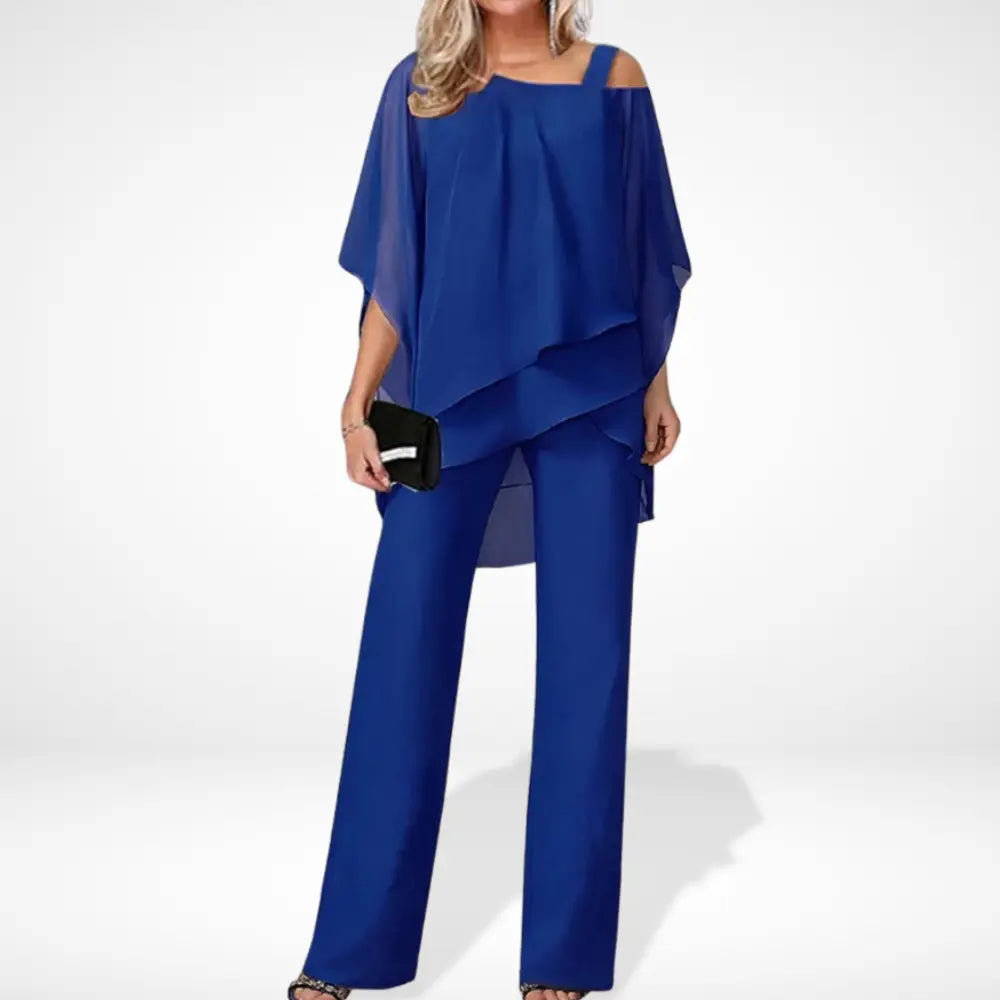 Ensemble deux pièces drapé à épaules dénudées pour Femme – Jesie