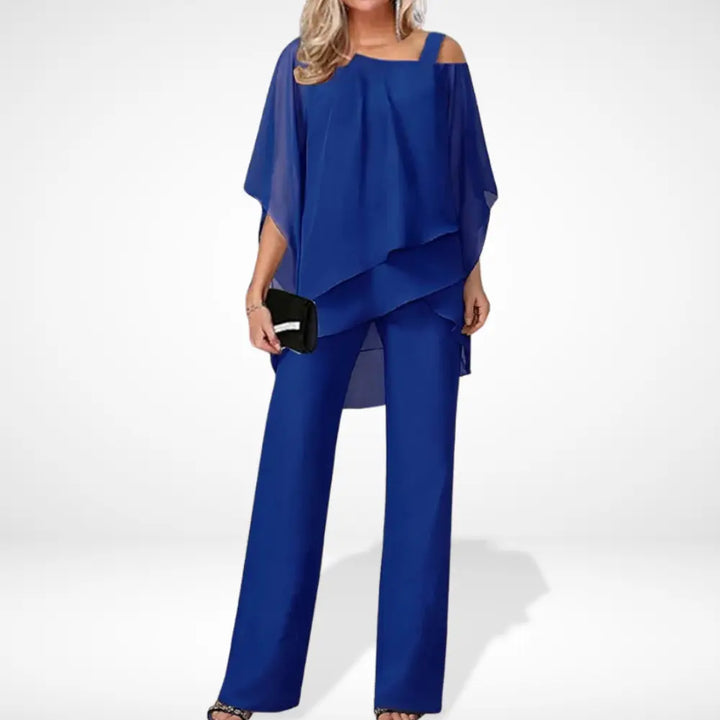 Ensemble deux pièces drapé à épaules dénudées pour Femme – Jesie