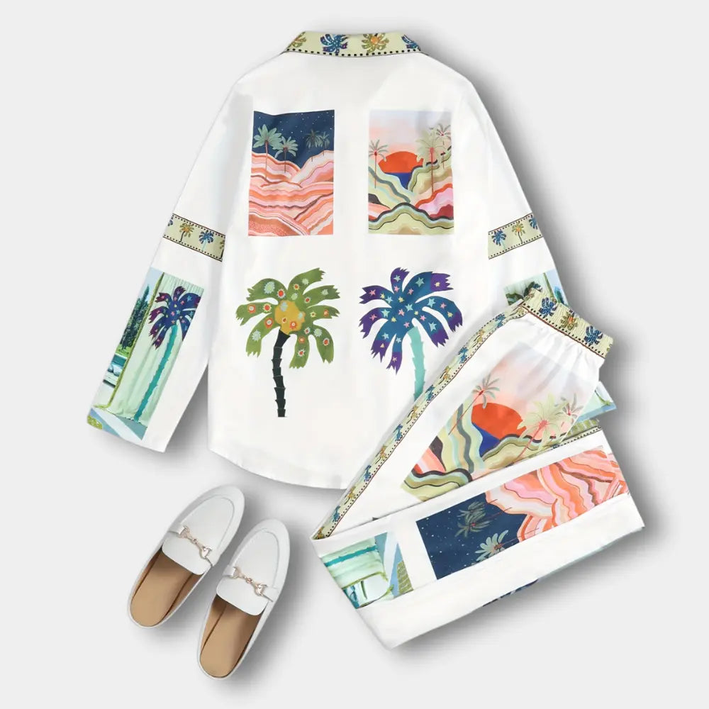 Ensemble coordonné à imprimé tropical graphique pour Femmes - Melva