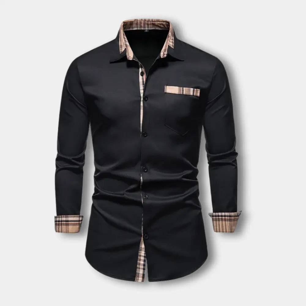 T-shirt manches longues à détails contrastés pour Homme – Toya