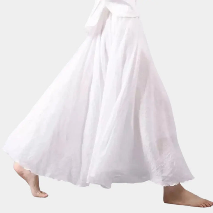 Jupe longue fluide à effet froissé pour Femme – Miquel