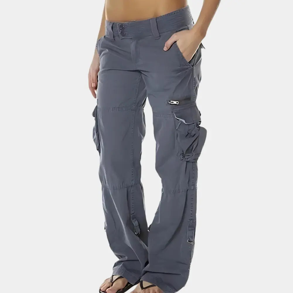 Pantalon cargo à poches larges contrastées pour Femmes – Arlene
