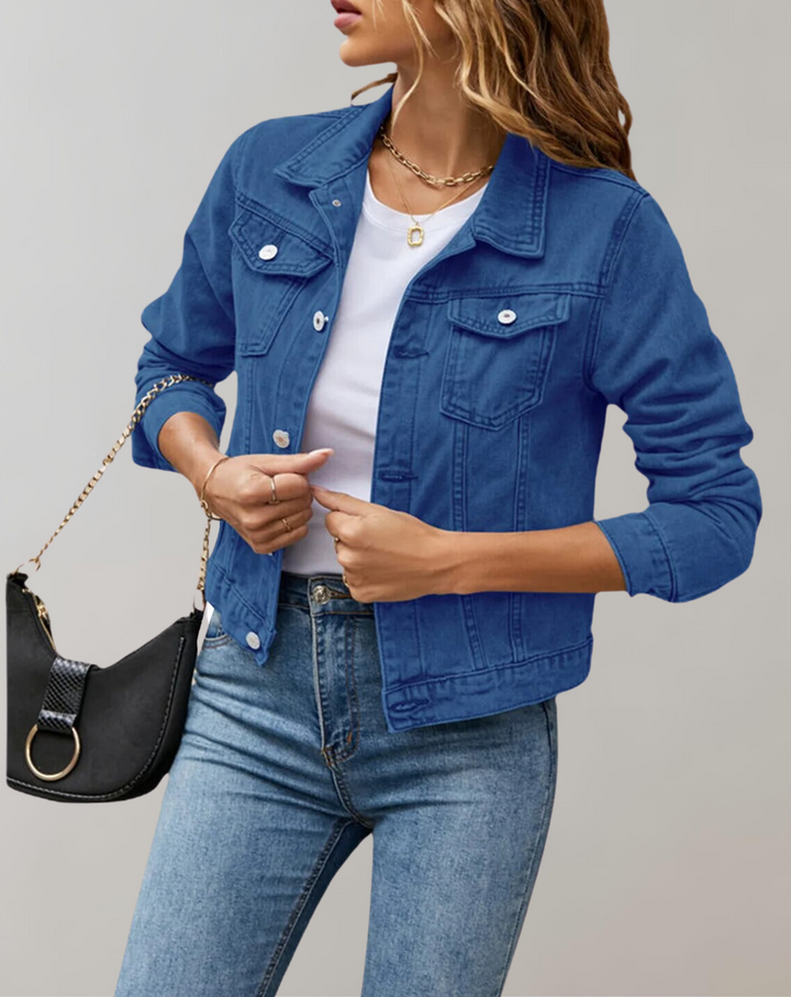 Vickie | Décontracté manches longues revers uni