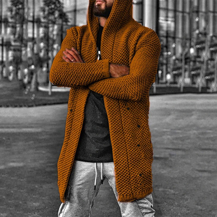 Donato | Cardigan en maille avec capuche pour hommes