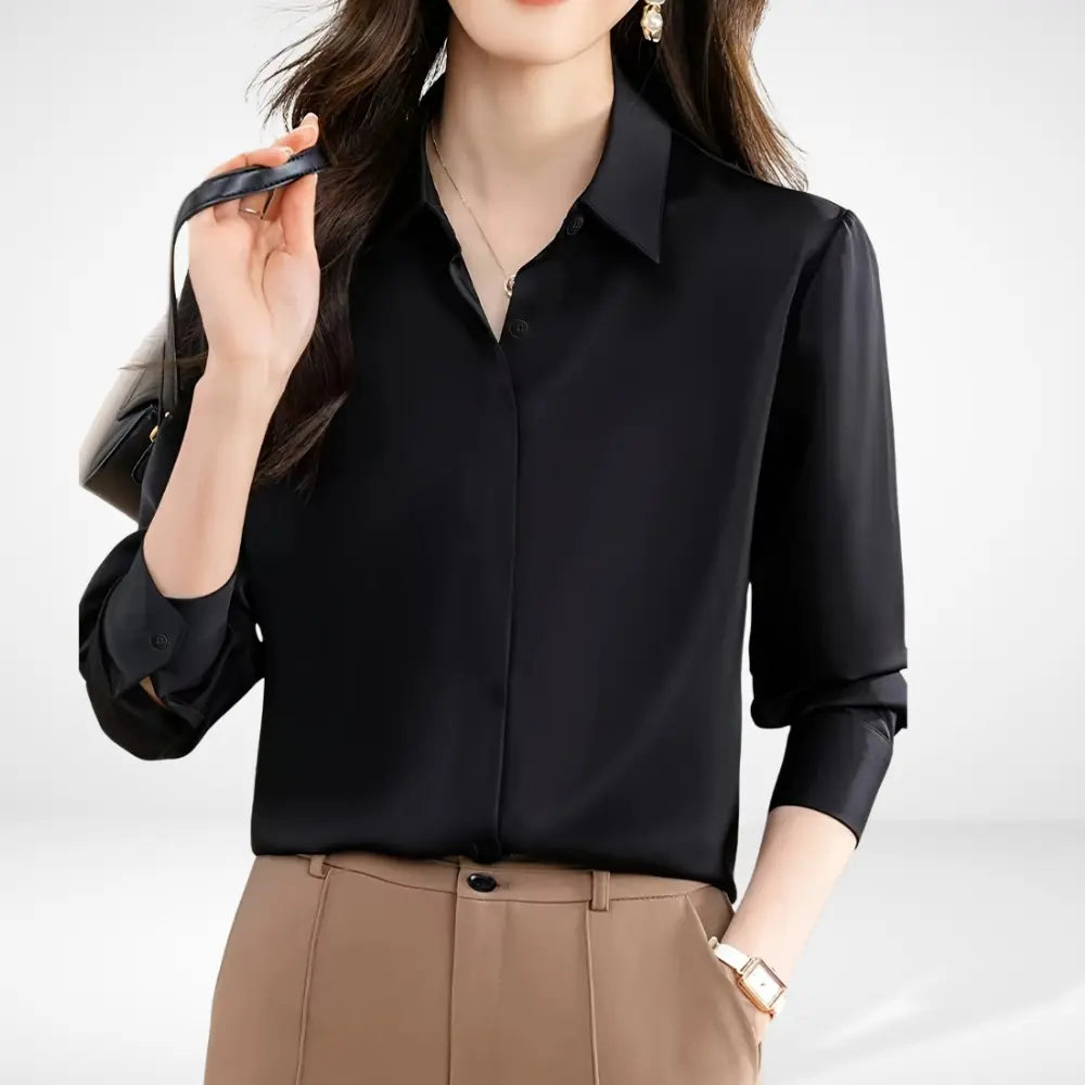 Blouse fluide à col chemise pour Femme – Nanette