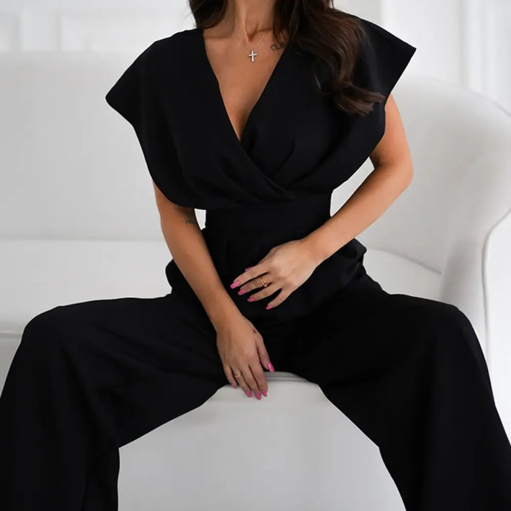 Combinaison élégante aux jambes larges - Christelle