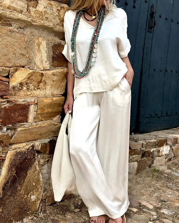 Mira | Ensemble chemisier et pantalon au look élégant