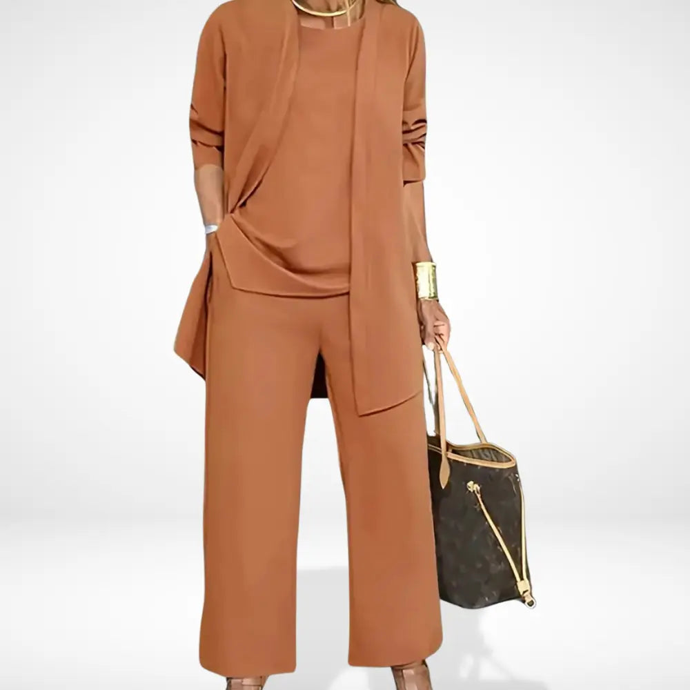 Ensemble coordonné à veste fluide pour Femme – Carolyn