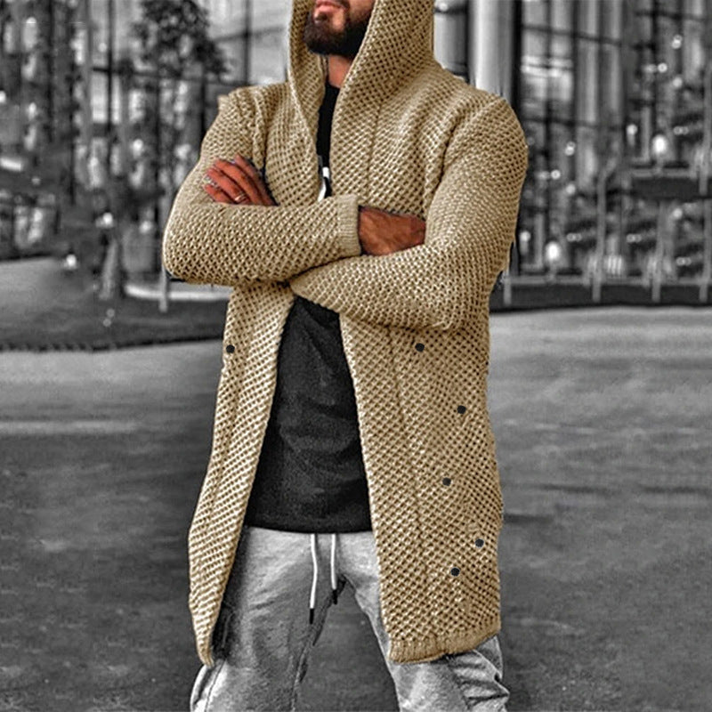 Donato | Cardigan en maille avec capuche pour hommes