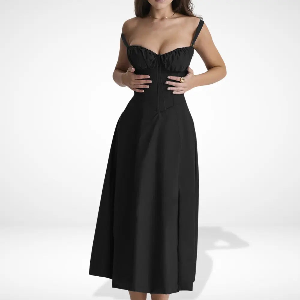 Robe d’été longue à fleurs fendues pour Femmes – Melanie