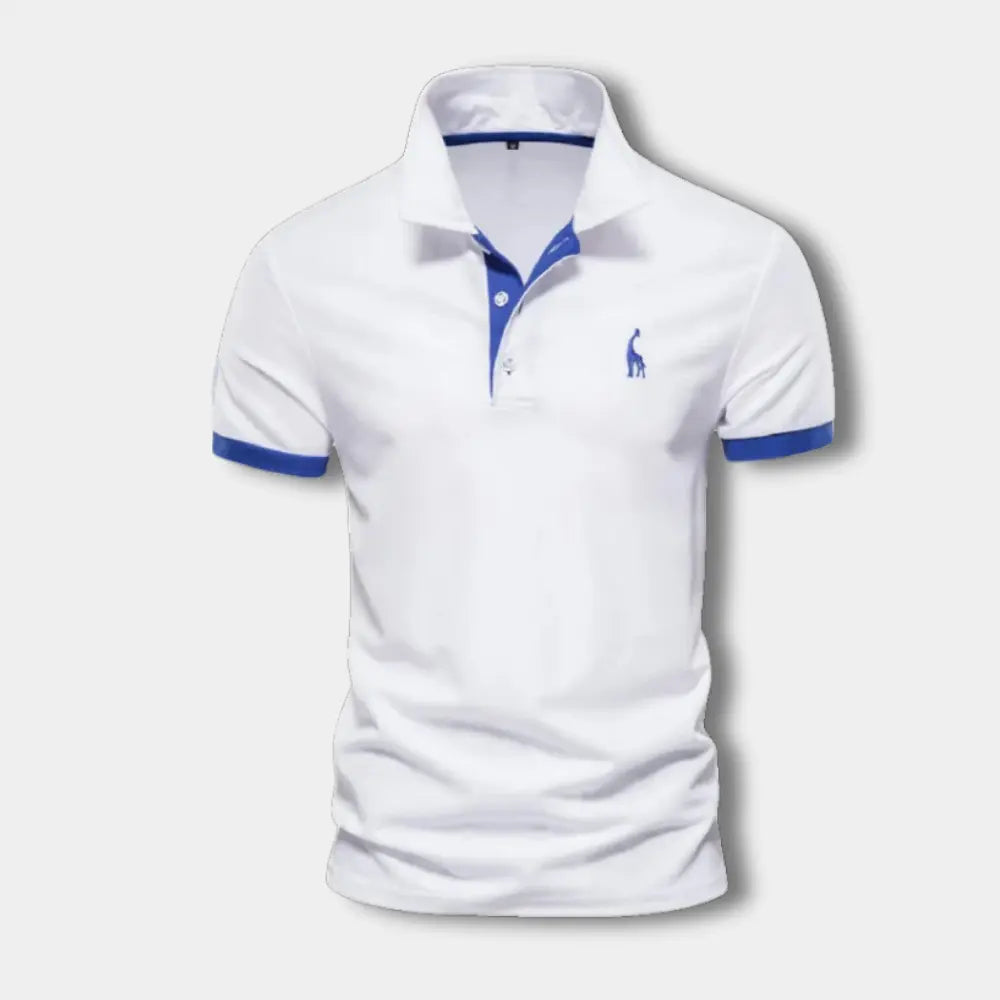 Polo classique avec contraste rouge élégant pour Homme – Juliu