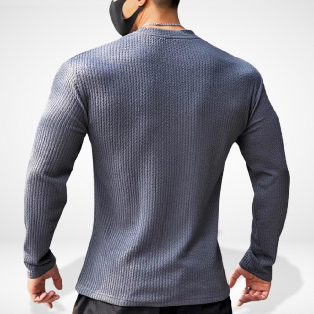 T-shirt manches longues à maille texturée pour Homme – Fredin