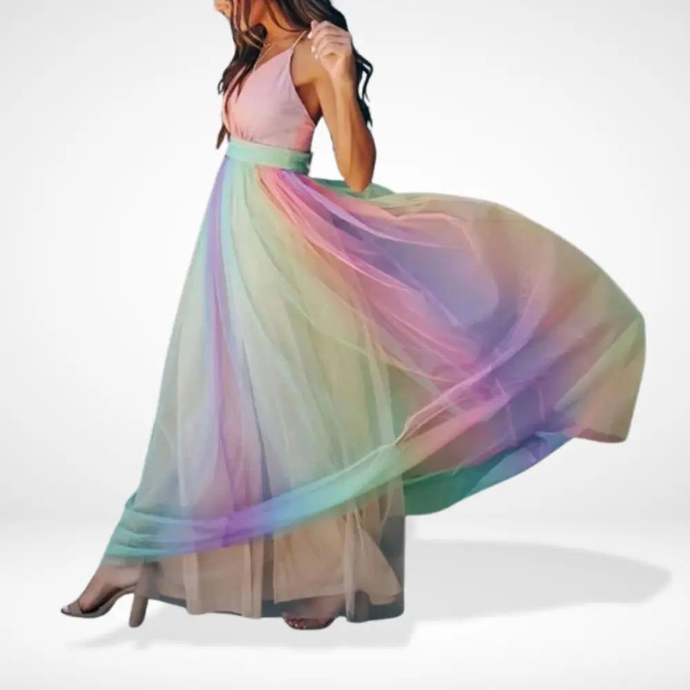 Robe longue de cocktail fluide et dégradée pour Femme - Lezx