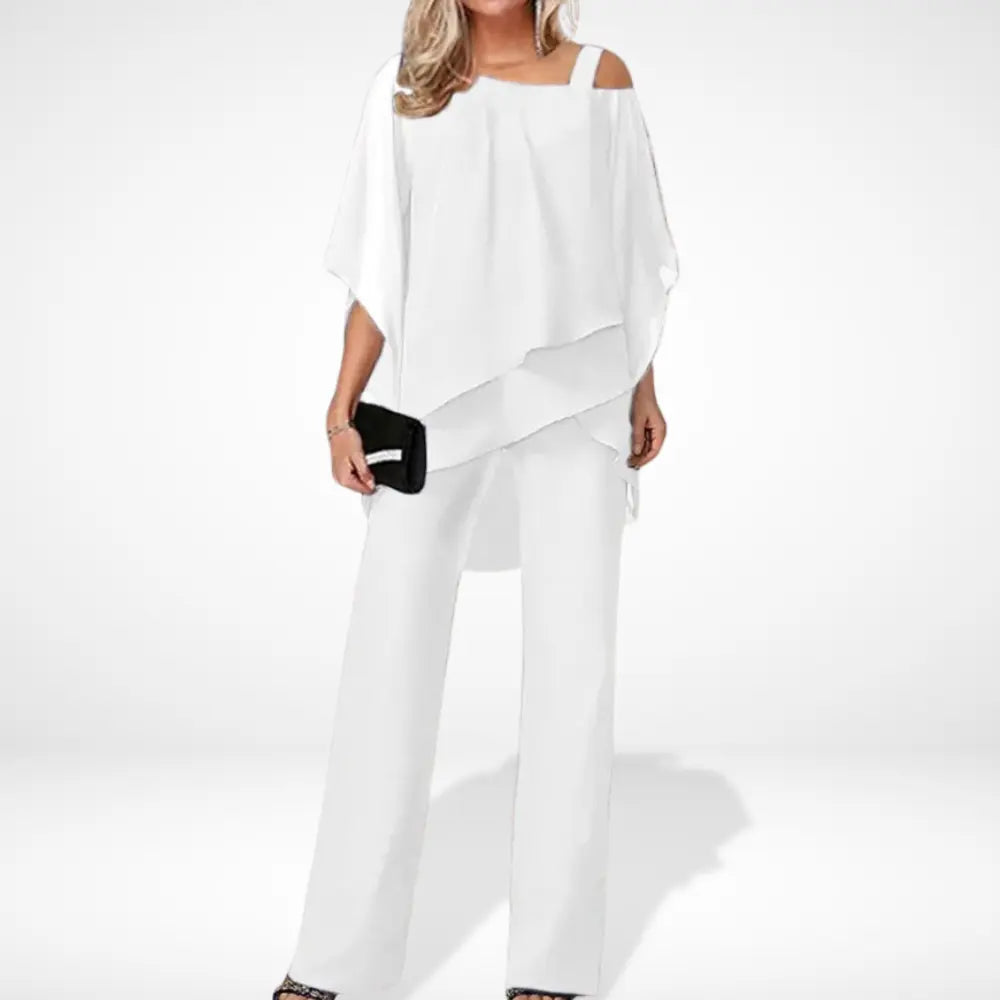 Ensemble deux pièces drapé à épaules dénudées pour Femme – Jesie