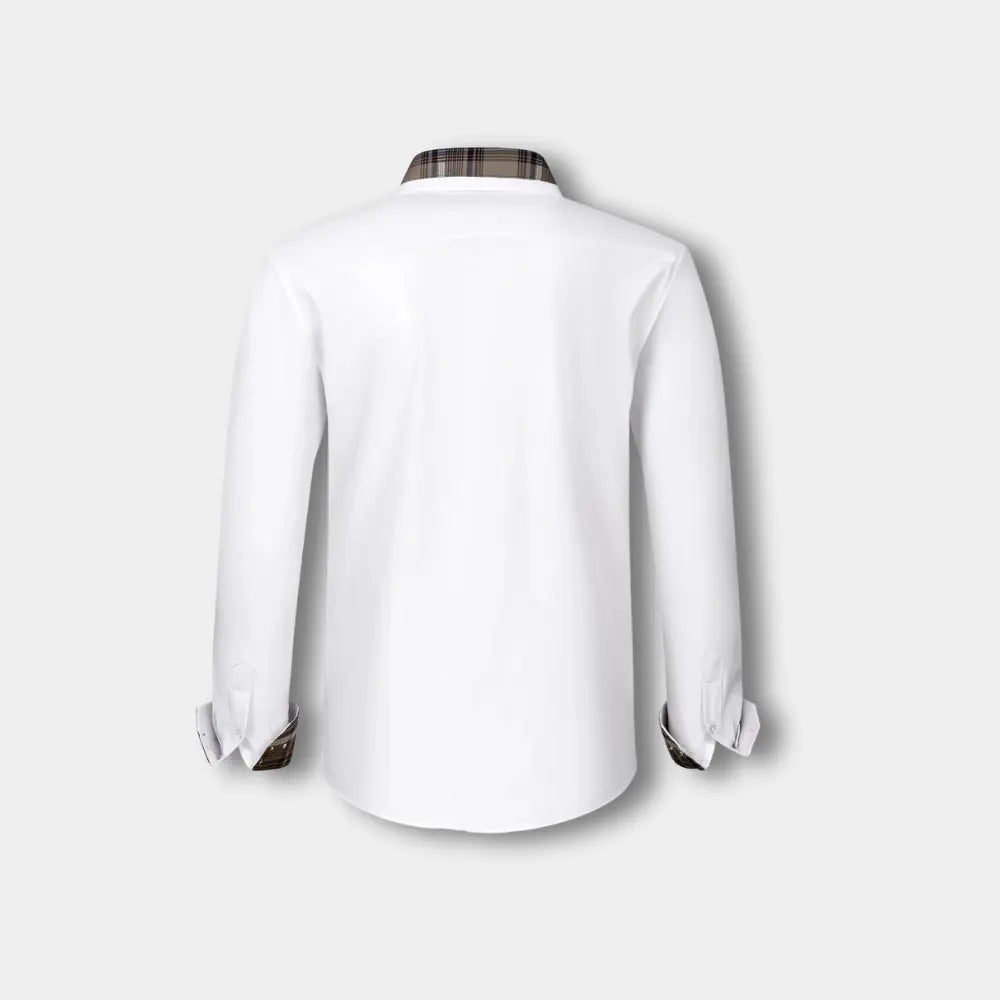 T-shirt manches longues à finitions carreaux pour Homme – Joni