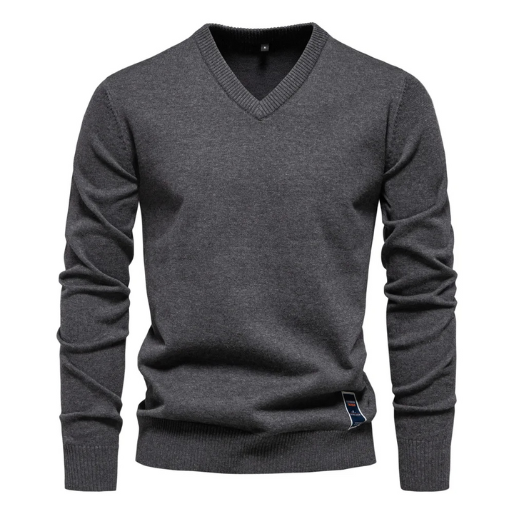 Angus | Pull classique col V homme