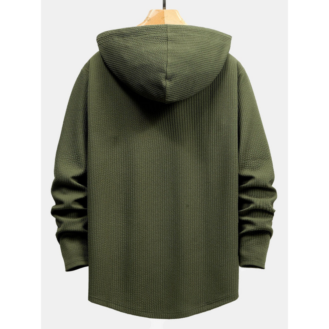 Colson | Long Fit Hoodie à côtes