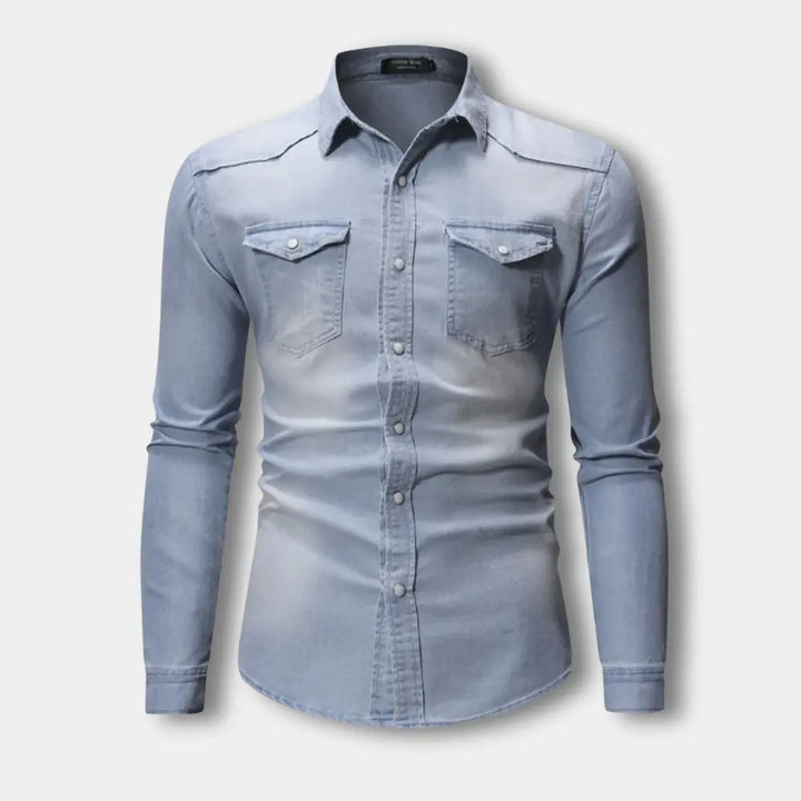 Chemise à manches longues effet délavé pour Homme – Riku
