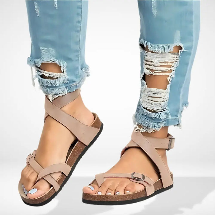 Sandales croisées à boucle réglable pour Femme – Krieste