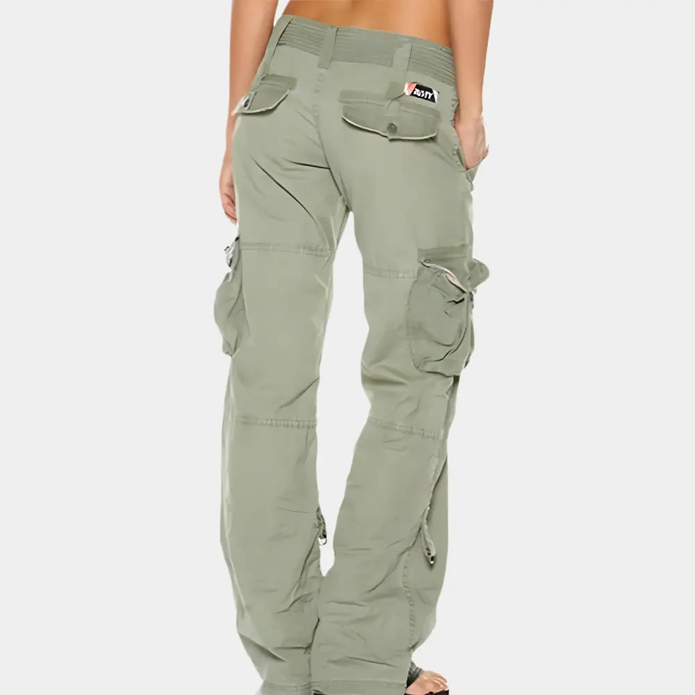 Pantalon cargo à poches larges contrastées pour Femmes – Arlene