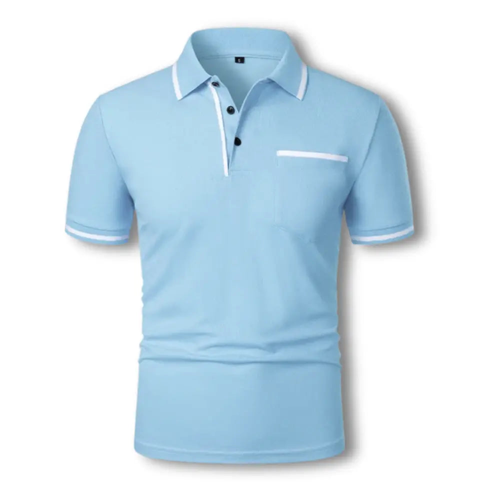 Polo ajusté à détails contrastés pour hommes – Endymion