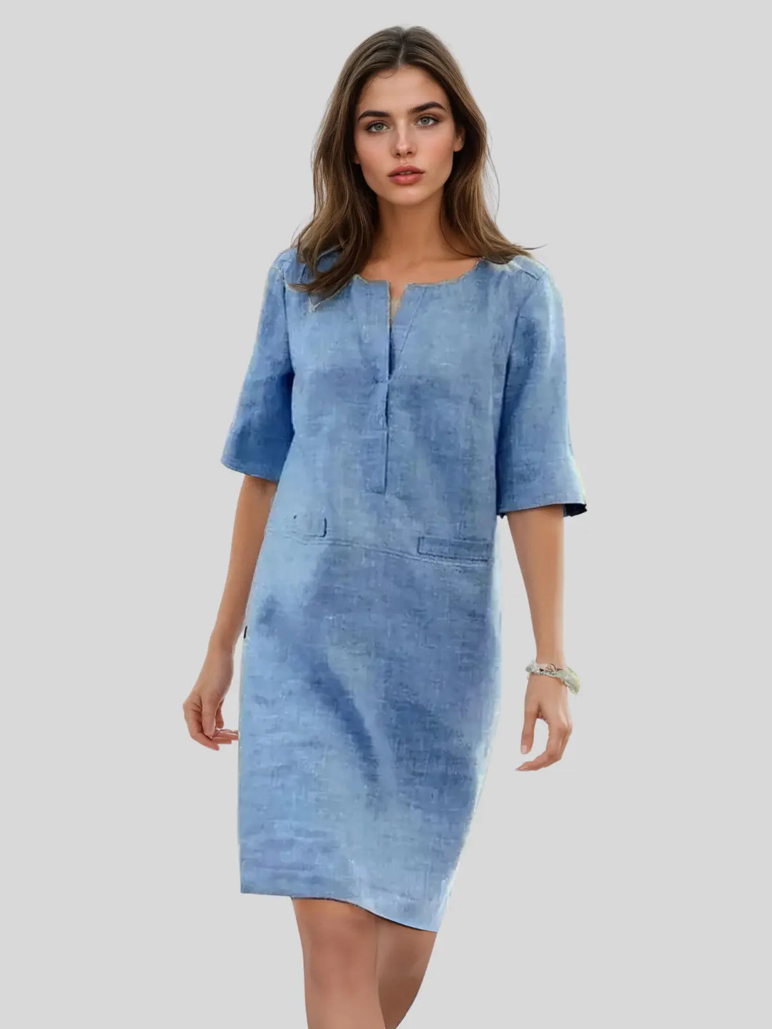 Damen Sommer Midi Kleid – Hauzini