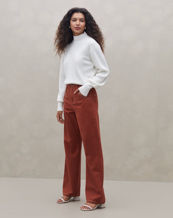 Karolina | Pantalon Flare Taille Haute pour Femmes