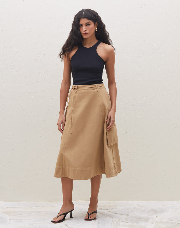 Nefes | Jupe Midi Utilitaire pour Femmes