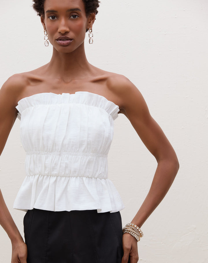 Laryn | Blouse Bustier Froncée Élégante pour Femmes