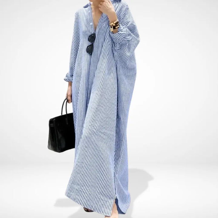 Robe longue à rayures amples et fluides pour Femmes – Claire
