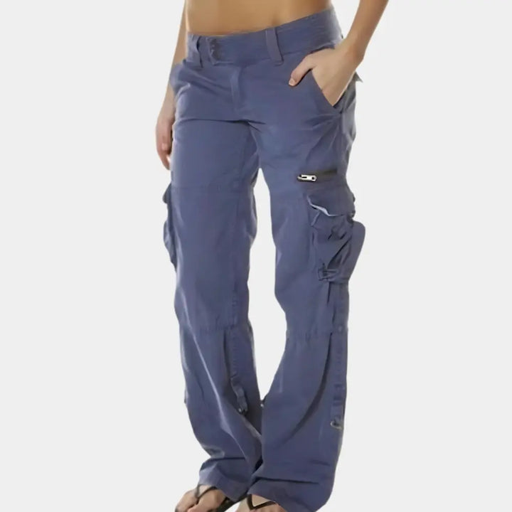 Pantalon cargo à poches larges contrastées pour Femmes – Arlene