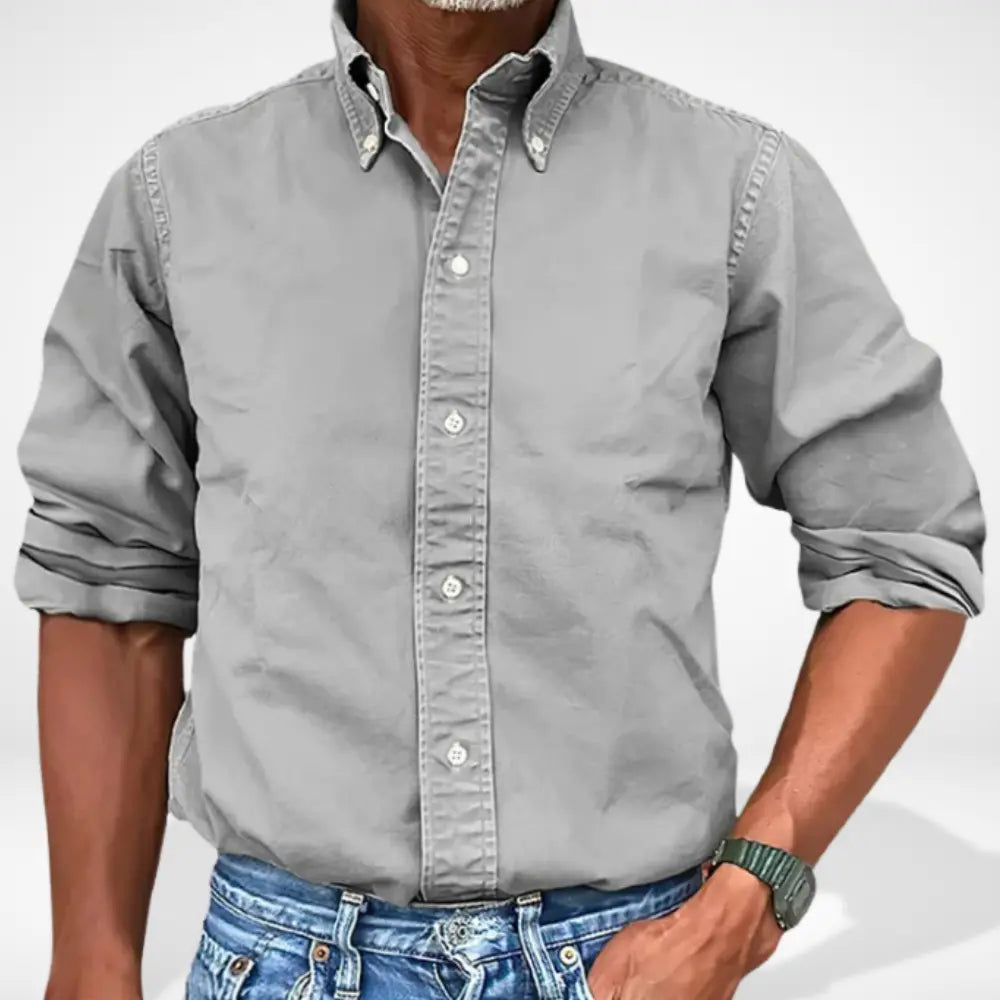 Chemise homme coupe droite col boutonné Jeffry