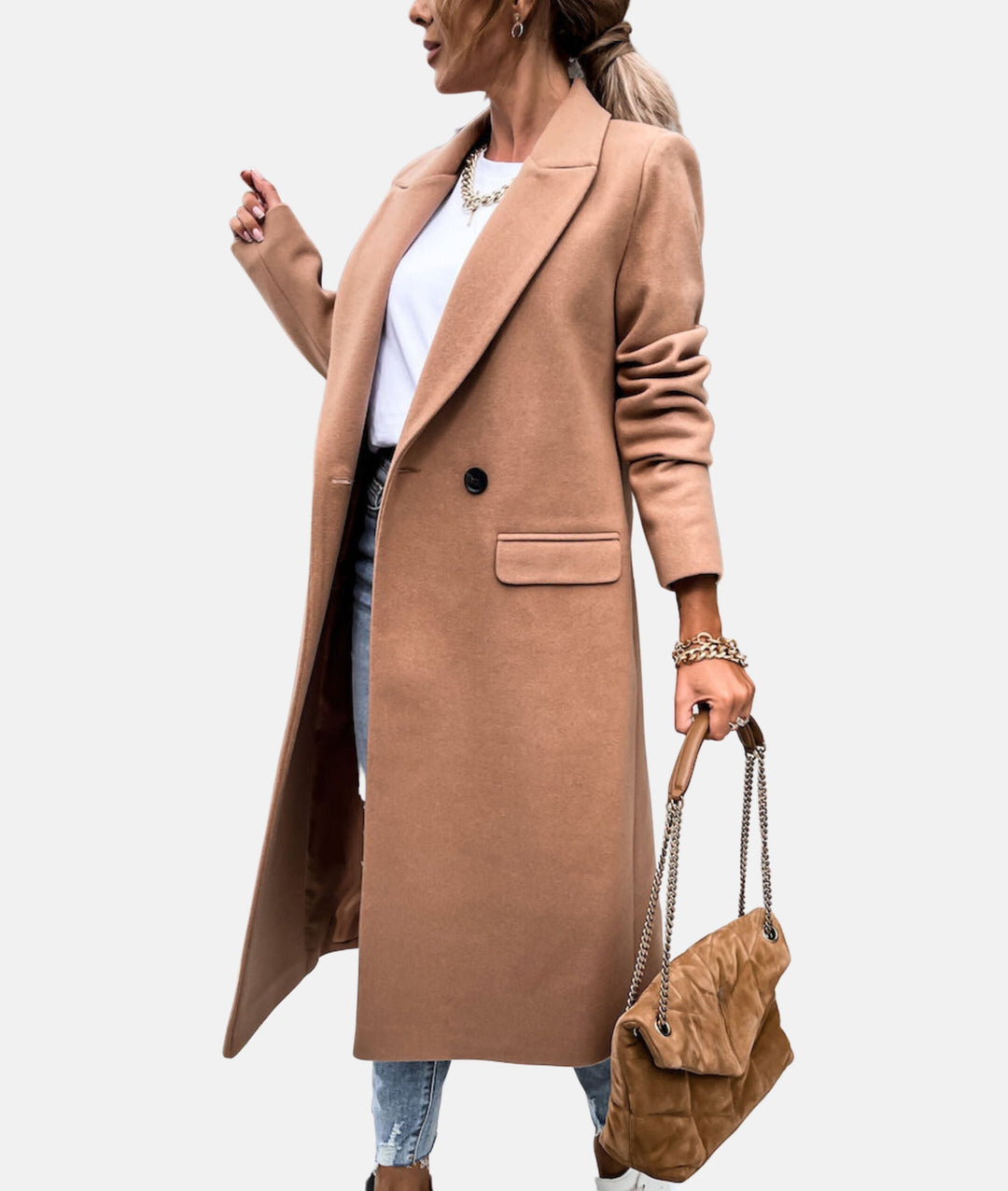 Maja | Manteau long avec col