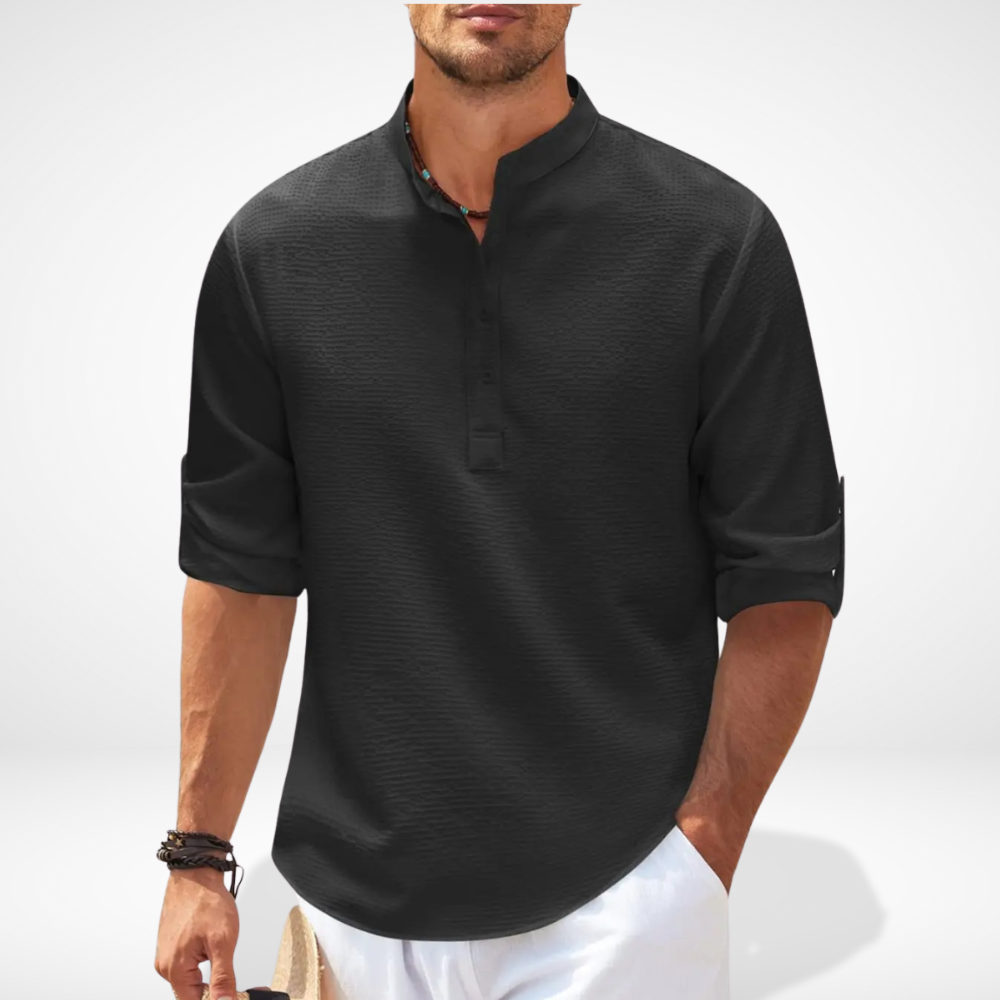 Chemise Henley à texture légère pour Homme - Bron