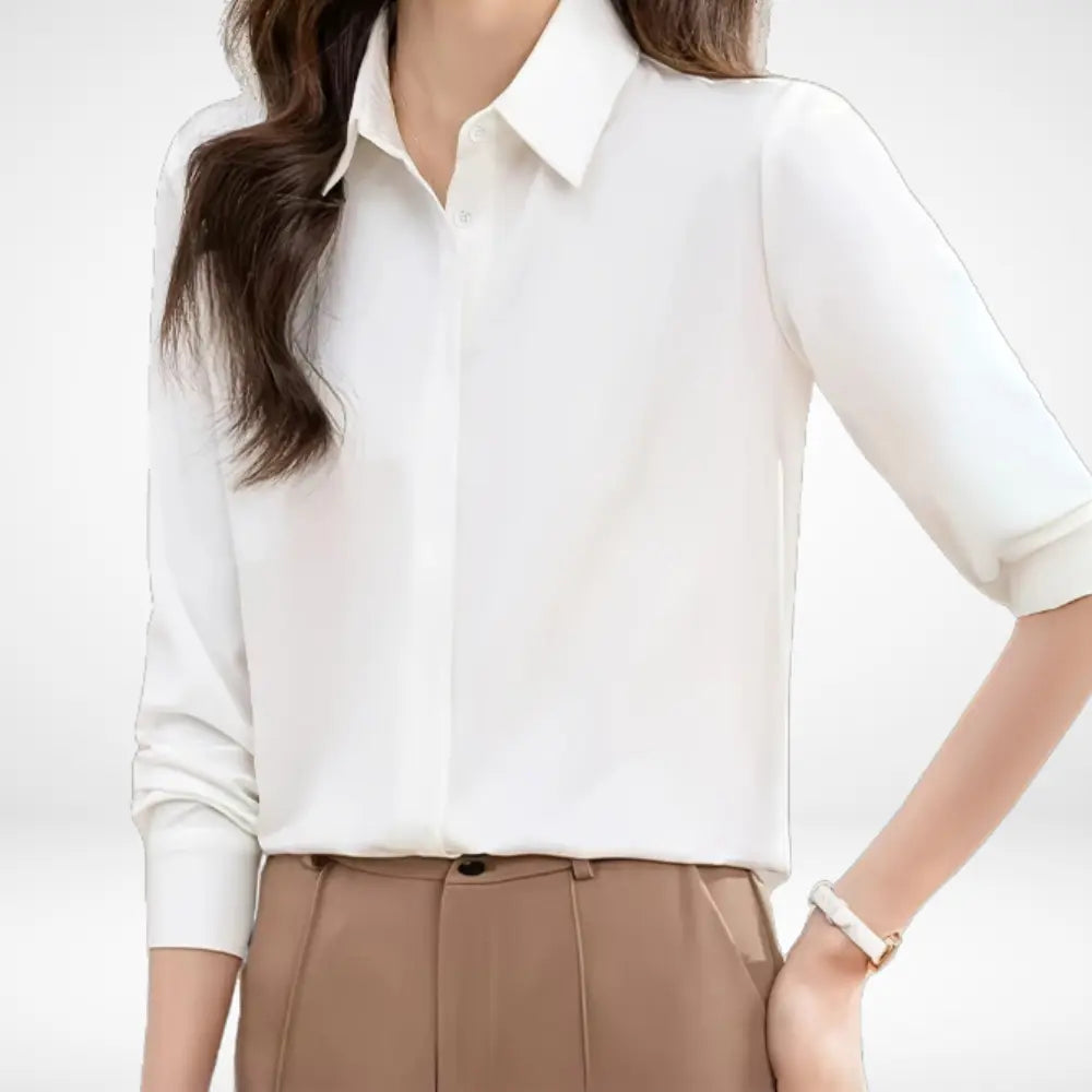Blouse fluide à col chemise pour Femme – Nanette