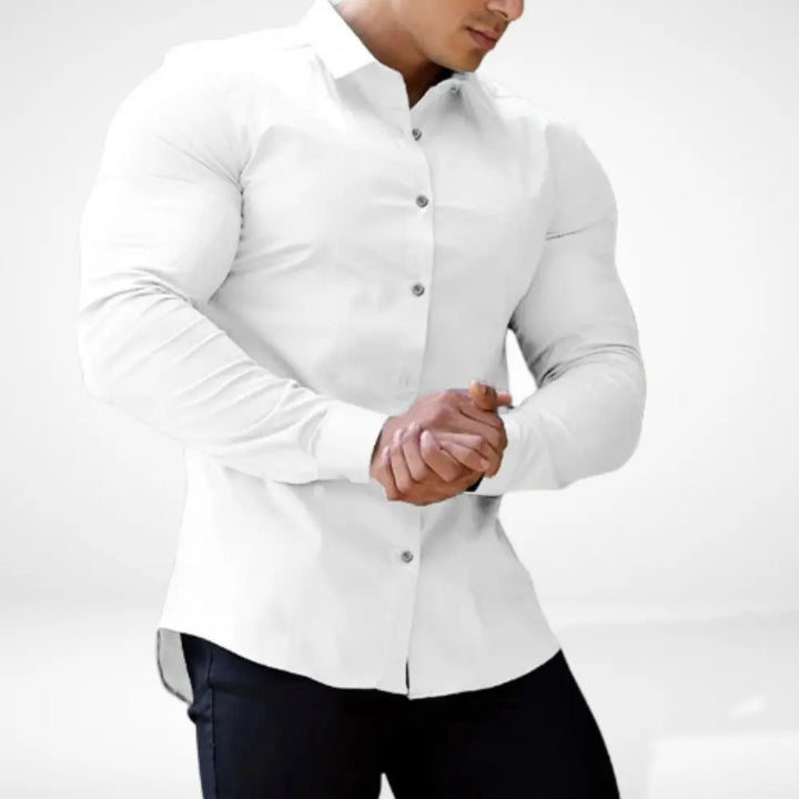 T-shirt manches longues ajusté silhouette athlétique pour Homme – Geryo