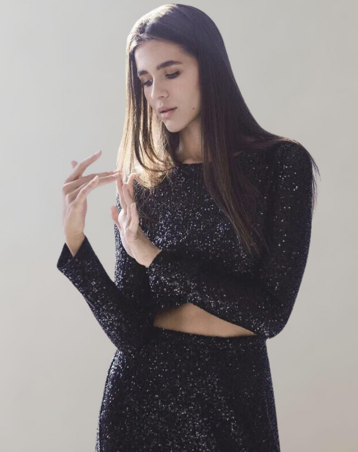 Shila | Crop top à paillettes