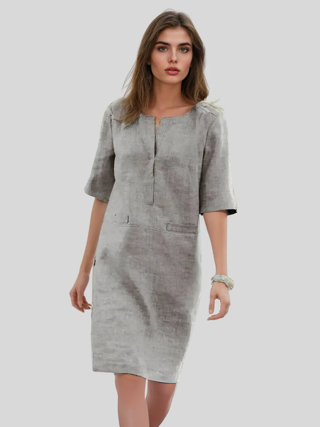 Damen Sommer Midi Kleid – Hauzini