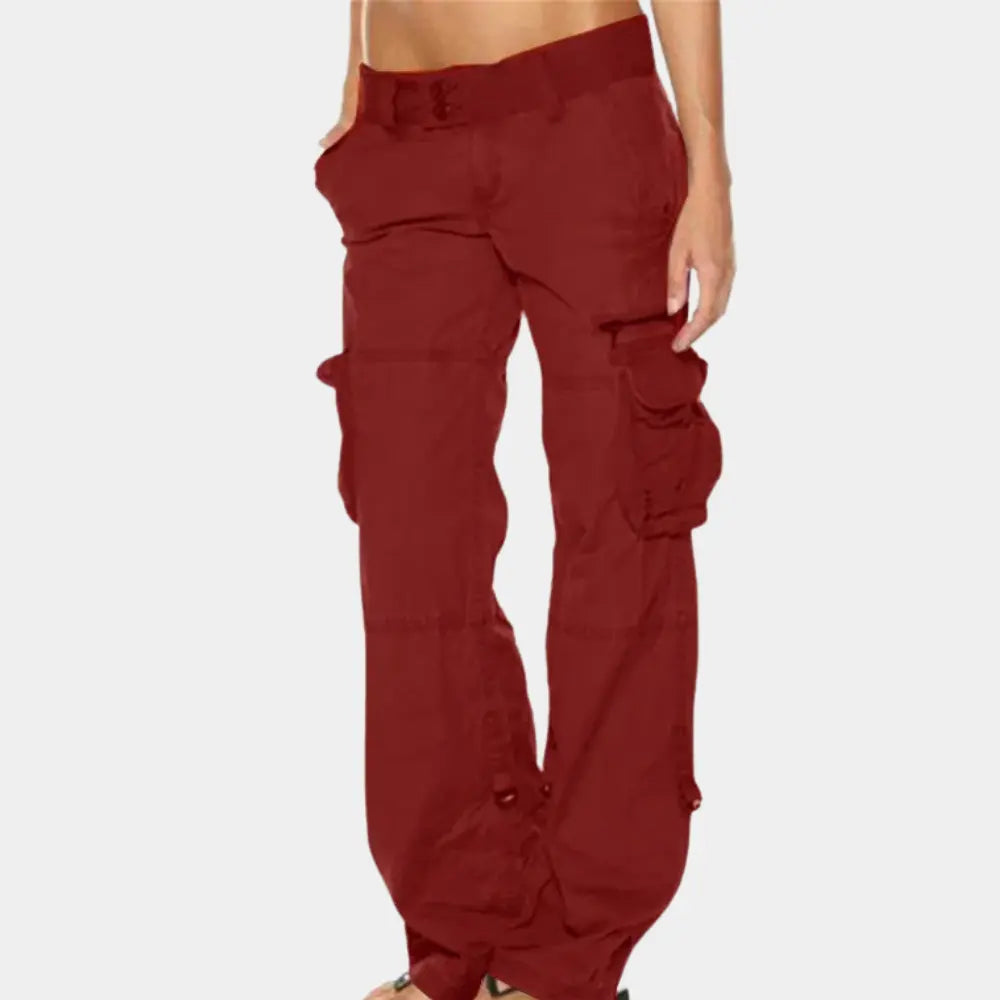 Pantalon cargo à poches larges contrastées pour Femmes – Arlene