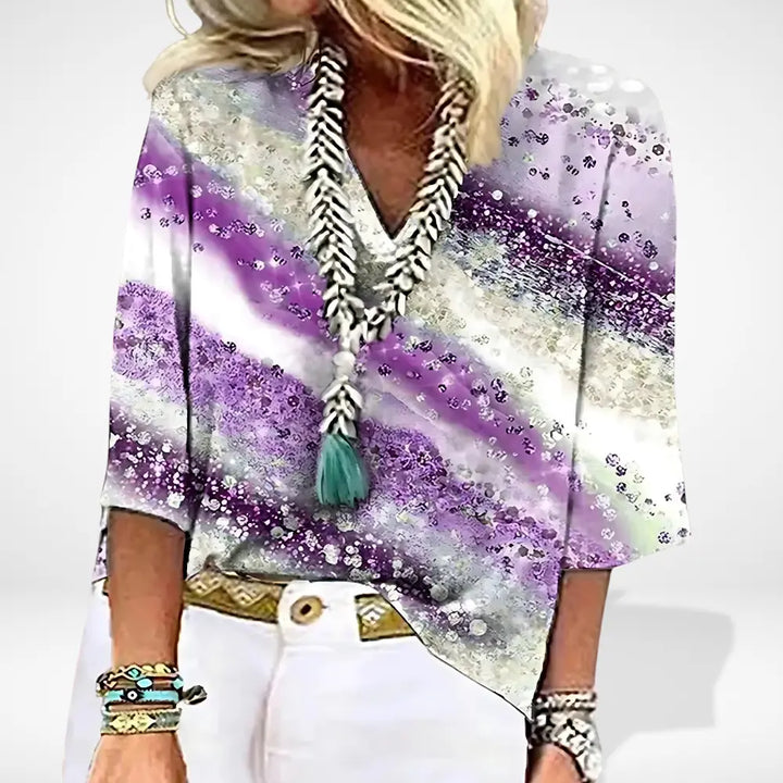 Blouse imprimée à motif abstrait pour Femme – Simone