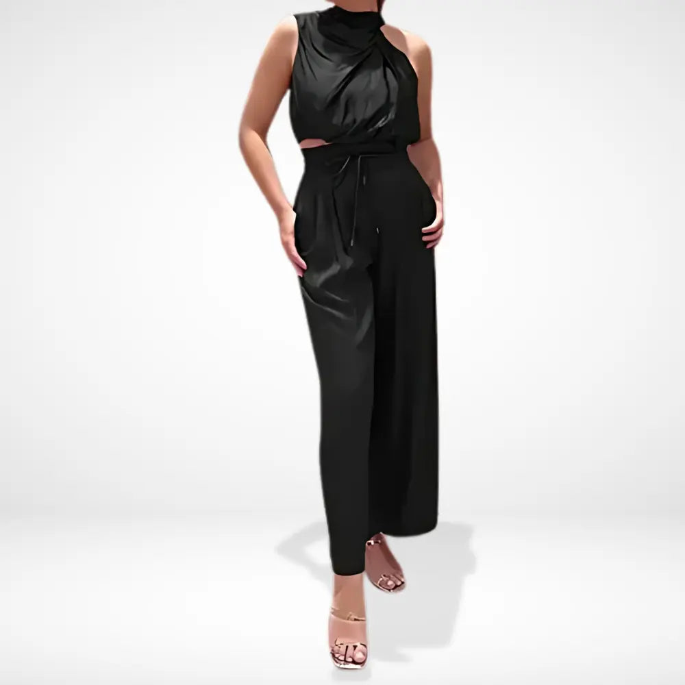 Haut court drapé à col montant pour Femmes – Rosayne