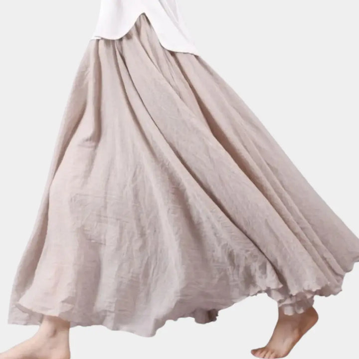 Jupe longue fluide à effet froissé pour Femme – Miquel