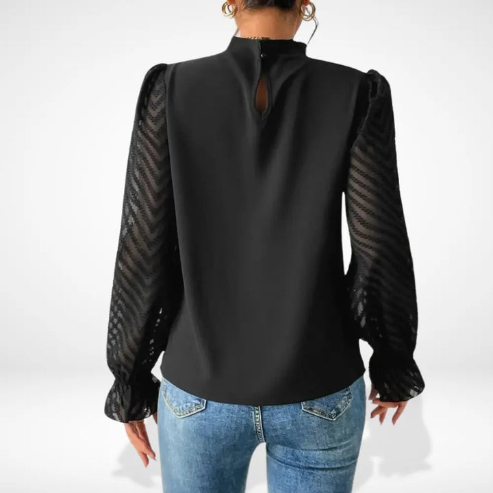 Haut manches ajourées fluide Femme – Aleksandra