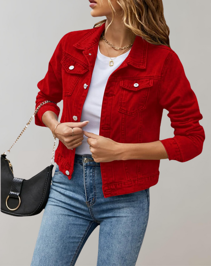 Vickie | Décontracté manches longues revers uni