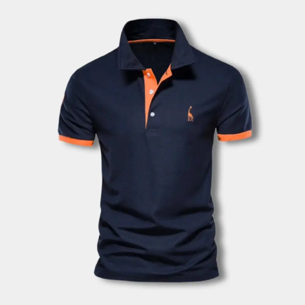 Polo classique avec contraste rouge élégant pour Homme – Juliu