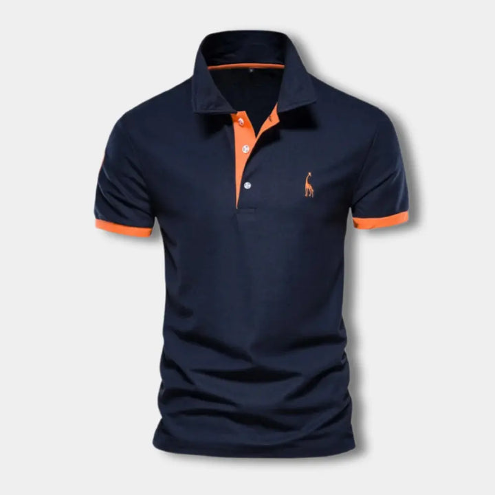 Polo classique avec contraste rouge élégant pour Homme – Juliu