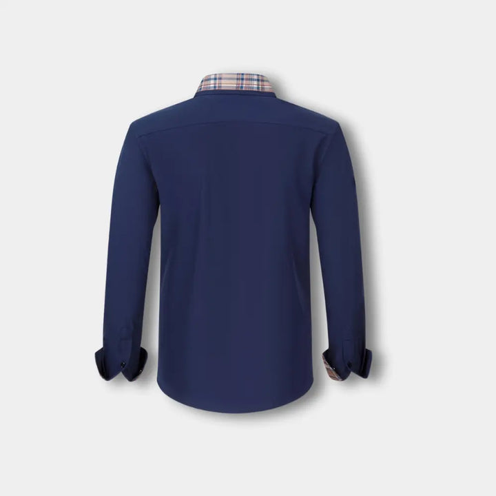 T-shirt manches longues à finitions carreaux pour Homme – Joni