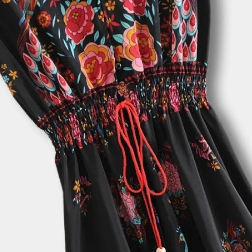 Robe d’été évasée à imprimé bohème pour Femmes – Christy